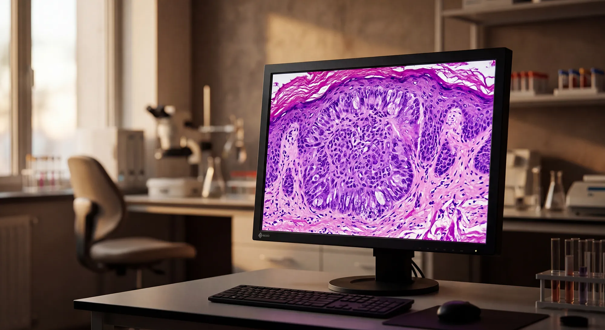 Lab monitor and digital pathology workflow